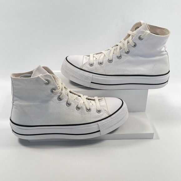 Converse Chuck Taylor All Star Womens Lift Platform High Top White/Black Size 9 - Picture 3 of 11